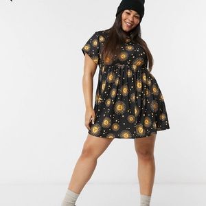 ASOS Plus Mini Dress Celestial Print